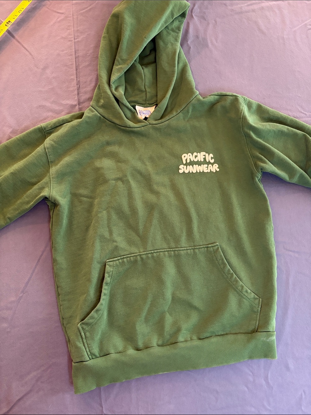 Pacific Sunwear womens Olive Green Pullover Hoodie